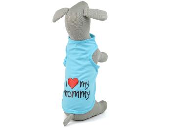 Vsepropejska Mommy letní tričko pro psa Barva: Modrá, Délka zad (cm): 26, Obvod hrudníku: 34 - 37 cm