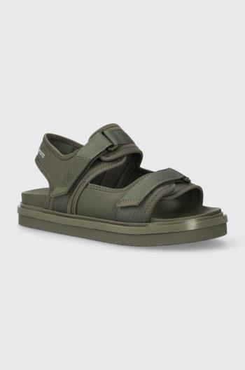 Sandály Calvin Klein Jeans SANDAL VELCRO NP IN MR pánské, zelená barva, YM0YM00940