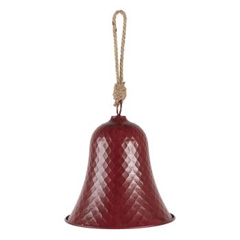 Červený kovový zvonek - Ø 18*20 cm 6Y4606