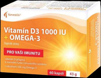 Noventis Vitamín D3 1000 IU + Omega-3 60 kapslí