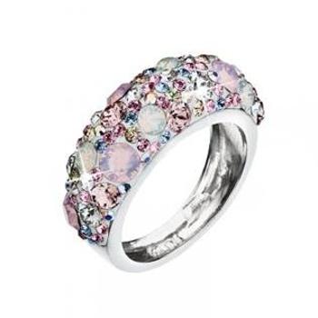 EVOLUTION GROUP CZ Stříbrný prsten s krystaly Crystals from Swarovski®, Magic Rose - velikost 56 - 35031.3