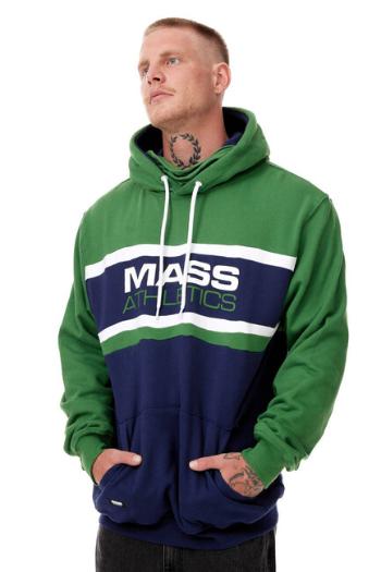 Mass Denim Sweatshirt Cut Hoody heather green/navy - M
