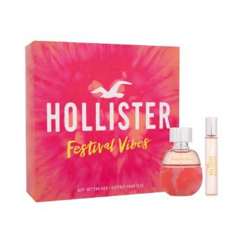 Hollister Festival Vibes dárková kazeta parfémovaná voda 50 ml + parfémovaná voda 15 ml pro ženy poškozená krabička