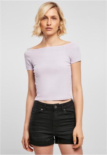 Urban Classics Ladies Off Shoulder Rib Tee lilac - XS