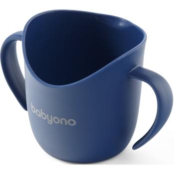 BabyOno Be Active Flow Ergonomic Training Cup hrnek s držadly Dark Blue 120 ml