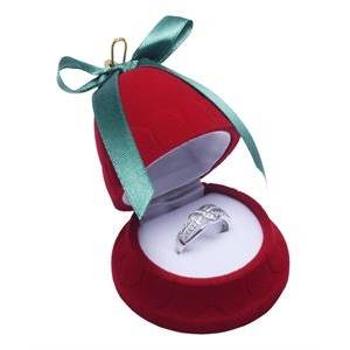 Šperky4U Vánoční dárková krabička na prsten - zvonek červený - KR0024-RD
