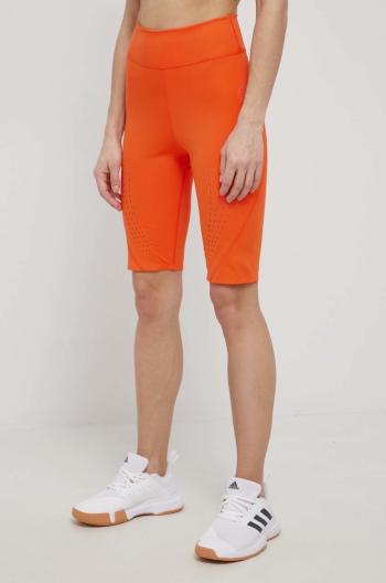 Tréninkové šortky adidas by Stella McCartney HD9106 dámské, oranžová barva, hladké, high waist