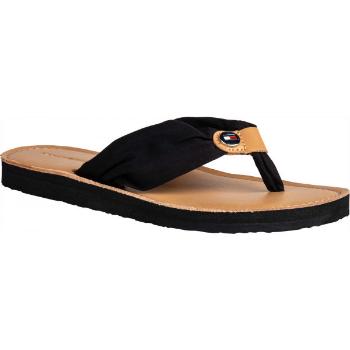 Tommy Hilfiger LEATHER FOOTBED BEACH SANDAL Pánské žabky, černá, velikost 36