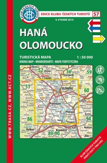 Haná Olomoucko /KČT 57 1:50T Turistická mapa