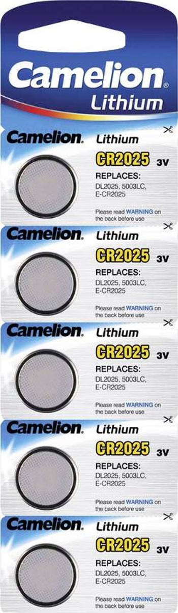 Knoflíkový článek CR 2025 lithiová Camelion CR2025 150 mAh 3 V 5 ks