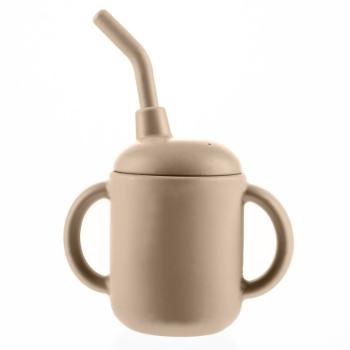 Zopa Silicone Mug hrnek 2 v 1 Sand Beige 1 ks