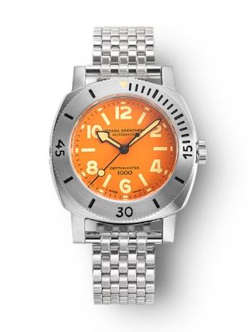 Nivada Grenchen Depthmaster Numerals Orange - Forstner Beads of Rice