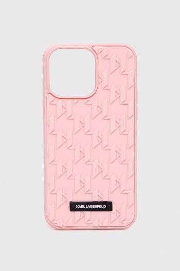 Obal na telefon Karl Lagerfeld iPhone 14 Pro Max 6,7" růžová barva