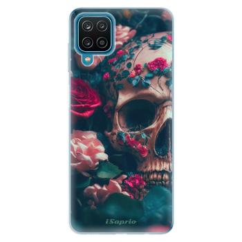 Odolné silikonové pouzdro iSaprio - Skull in Roses - Samsung Galaxy A12