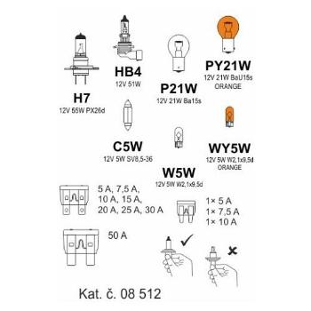 Žárovky box ŠKODA ROOMSTER H7 + OCT2/FAB2 COMPASS