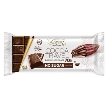 Hořká čokoláda bez přidaného cukru Cocoa travel 90 g - Baron