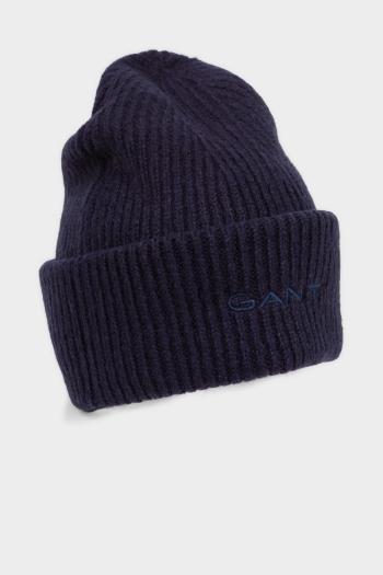 ČEPICE GANT D1. SOFT MIX RIB BEANIE modrá None