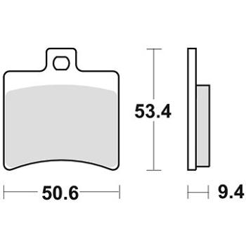 Braking brzdové destičky (semi-metalická směs SM1) (2ks) M501-166 (M501-166)