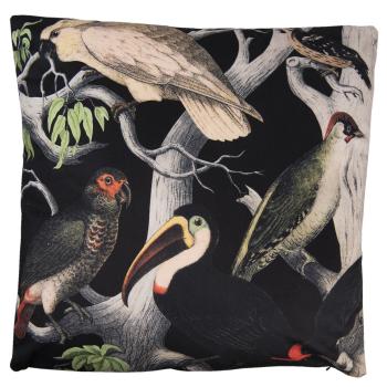 Černý sametový polštář s výplní Toucan - 45*45cm KG023.046