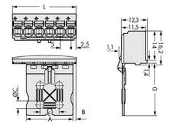 Konektor do DPS WAGO 2092-1103/002-000, 35.40 mm, pólů 3, rozteč 5 mm, 200 ks