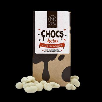 Natu Chocs Kešu v 33% bílé čokoládě 190 g