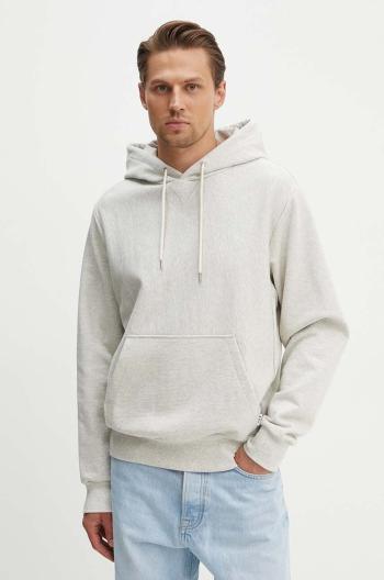 Bavlněná mikina A.P.C. Hoodie Bruce pánská, béžová barva, s kapucí, melanžová, COGWV.H27867.PAA