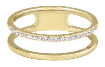 Troli Dvojitý minimalistický prsten z oceli Gold 50 mm