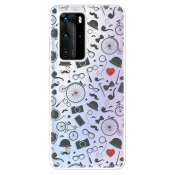 Odolné silikonové pouzdro iSaprio - Vintage Pattern 01 - black - Huawei P40 Pro