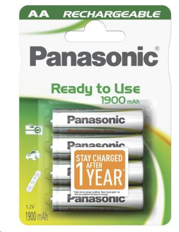 PANASONIC Nabíjecí baterie (Ready to Use - pro Časté použití) HHR-3MVE/4BC 1900mAh AA 1, 2V (Blistr 4ks)