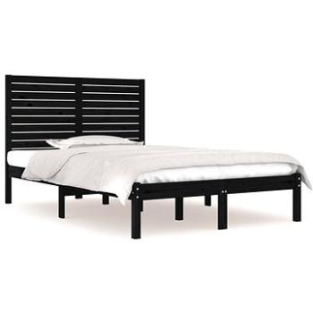 Rám postele černý masivní dřevo 135 × 190 cm Double, 3104587 (3104587)