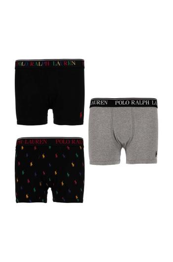 Dětské boxerky Polo Ralph Lauren 3-pack černá barva