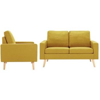 2dílná sedací souprava textil žlutá (3056620)