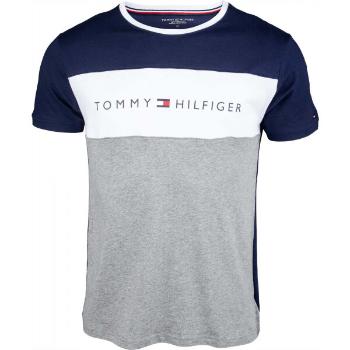 Tommy Hilfiger CN SS TEE LOGO FLAG Pánské tričko, šedá, velikost L