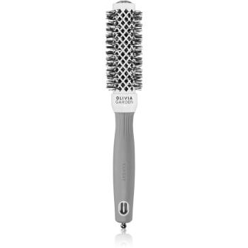 Olivia Garden Expert Shine Wavy Bristles White&Grey kartáč na vlasy průměr 25 mm 1 ks