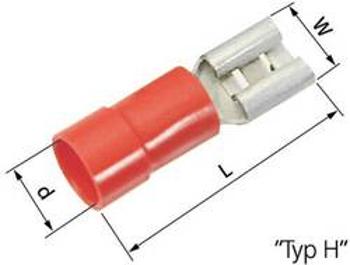 Faston zásuvka LAPP 63101030 4.8 mm x 0.5 mm, 180 °, částečná izolace, červená, 100 ks