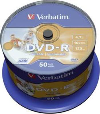 DVD-R 4.7 GB Verbatim 43533, s potiskem, 50 ks, vřeteno