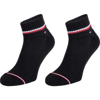 Tommy Hilfiger MEN ICONIC QUARTER 2P Pánské ponožky, černá, velikost 43-46