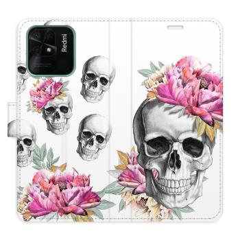 Flipové pouzdro iSaprio - Crazy Skull - Xiaomi Redmi 10C