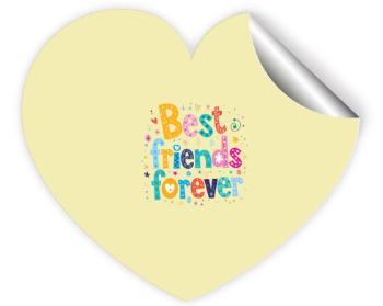 Samolepky srdce - 5 kusů Best Friends
