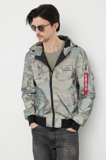 Bunda Alpha Industries pánská, zelená barva, přechodná, 126138RC.408-WdlCamo65