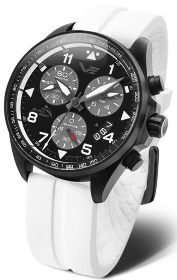 Vostok Europe Space Race Chrono Line 6S30-325C744S - Bílý silikonový řemínek