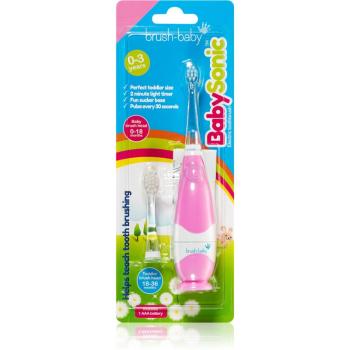 Brush Baby BabySonic elektrický zubní kartáček pro děti 0 – 36 měsíců Pink 1 ks