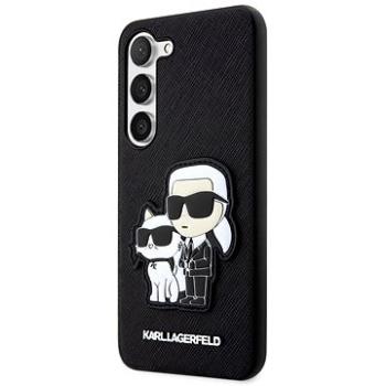 Karl Lagerfeld PU Saffiano Karl and Choupette NFT Zadní Kryt pro Samsung Galaxy S23 Black (KLHCS23SSANKCPK)