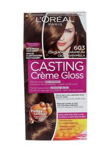 Barva na vlasy L´Oréal Paris - Casting Creme Gloss 603 Chocolate Caramel 1 ks , Čokoládová, karamelka