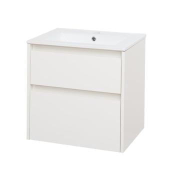 MEREO Opto, koupelnová skříňka s keramickým umyvadlem 61 cm, bílá CN910
