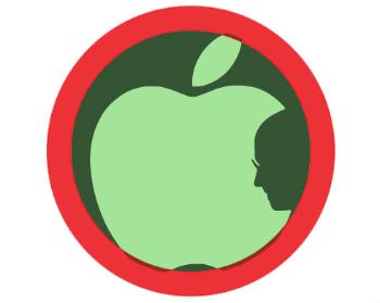 Samolepky zákaz - 5ks Apple Jobs