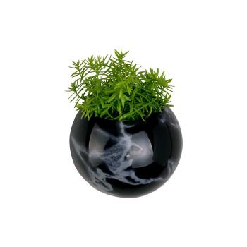 Nástěnný květináč Globe – černý