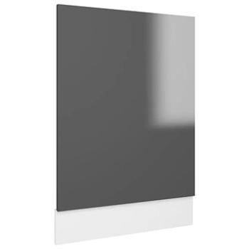 Panel na myčku šedý vysoký lesk 45×3×67 cm dřevotříska 802561