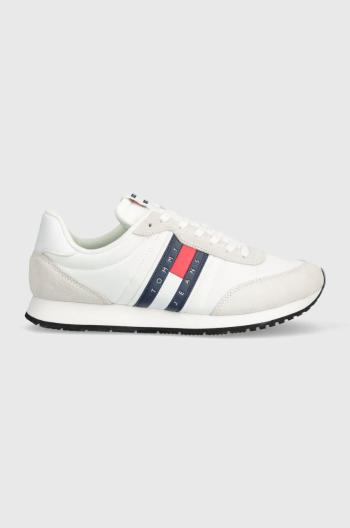 Sneakers boty Tommy Jeans TJM RUNNER CASUAL ESS bílá barva, EM0EM01351