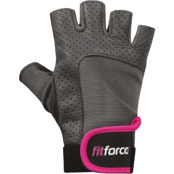 Fitforce PFR01 Fitness rukavice, šedá, velikost L